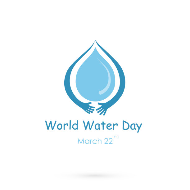 水滴配人手标志设计图片下载