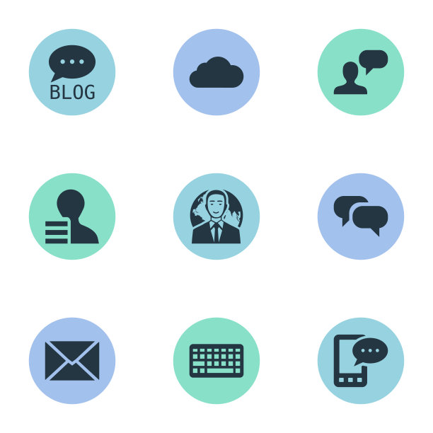 一套简单的报纸图标图片下载