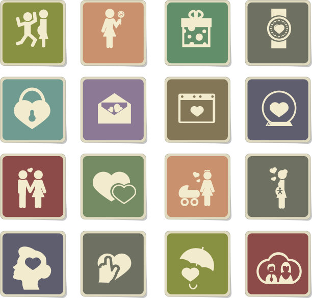 情人节图标集图片下载