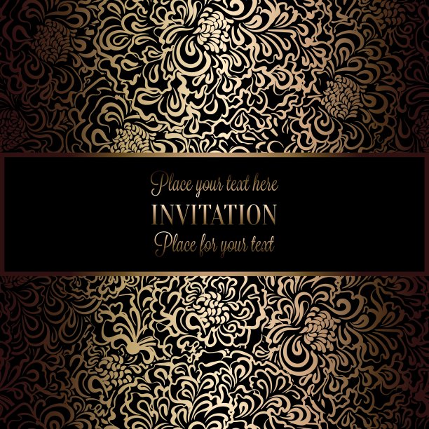 错综复杂的背景与古董豪华黑色和图片下载
