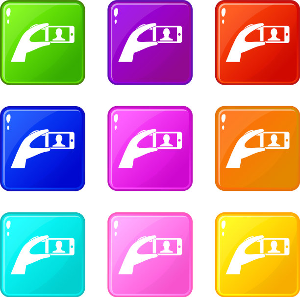 手持手机与照片图标9设置图片下载