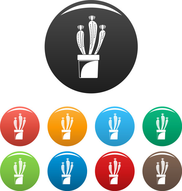 花仙人掌图标设置颜色图片下载