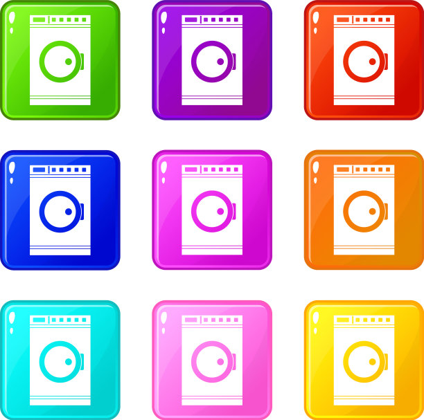 洗衣机图标9套图片下载