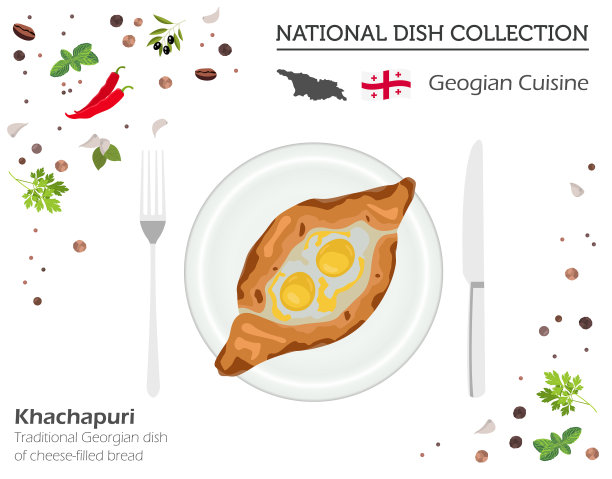格鲁吉亚菜亚洲民族菜的收藏图片下载