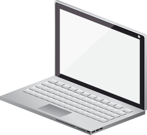 带键盘的高科技笔记本电脑屏幕图片下载