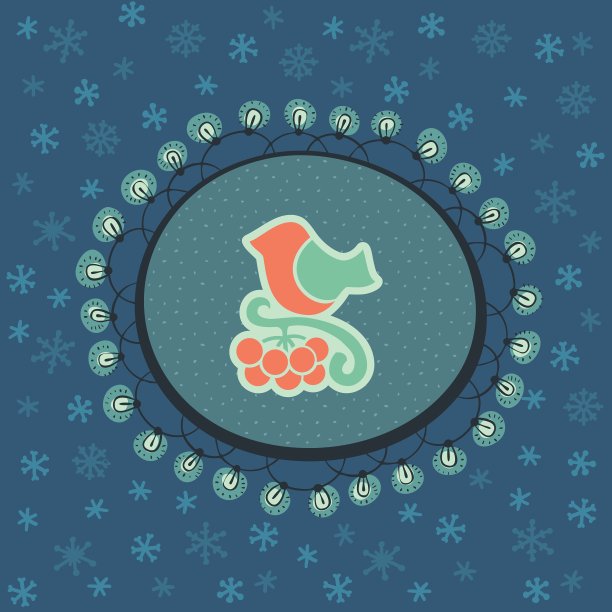 圣诞与新年的复古华丽相框图片下载