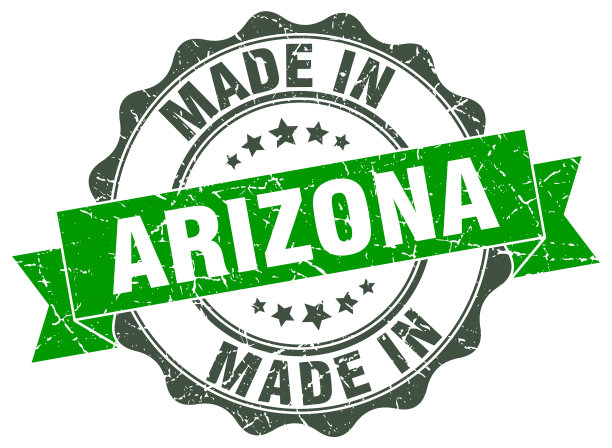 亚利桑那州制造的圆形印章图片下载