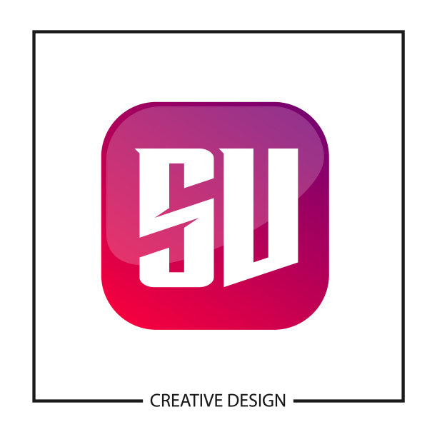 首字母SV Logo模板设计图片下载
