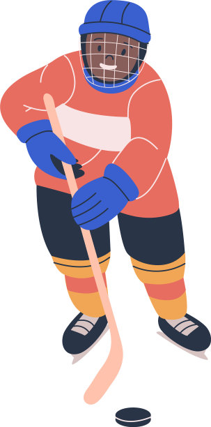 快乐的非洲男孩在玩冰球图片下载