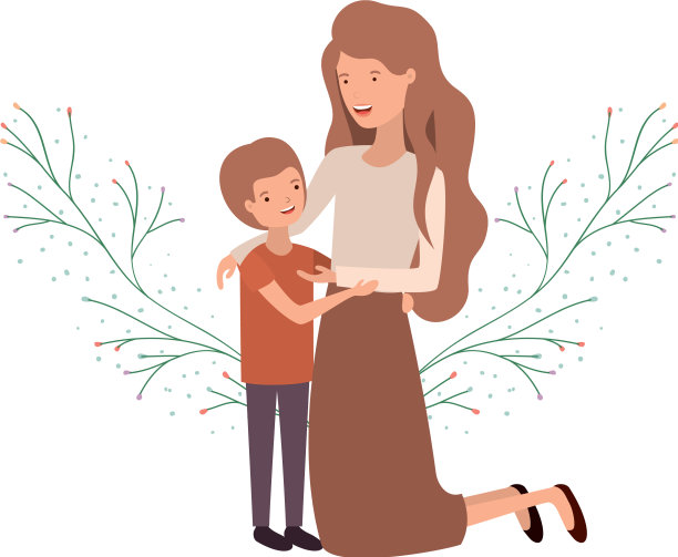 女人和儿子的化身角色图片下载