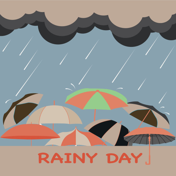 雨季背景有云和雨点图片下载