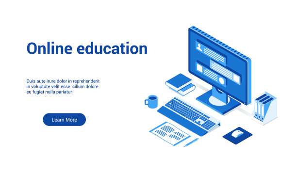 在线教育3d lp模板2图片下载