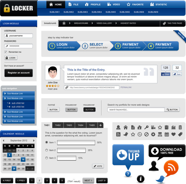 网页设计网页元素是网页设计的模板图片下载