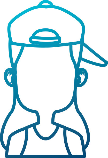 女孩没有脸和帽子卡通图片下载