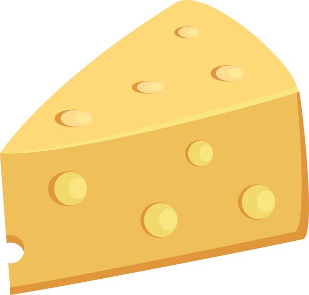 一块黄色多孔奶酪食物与洞图片下载