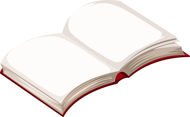 空白翻开书白色背景图片下载