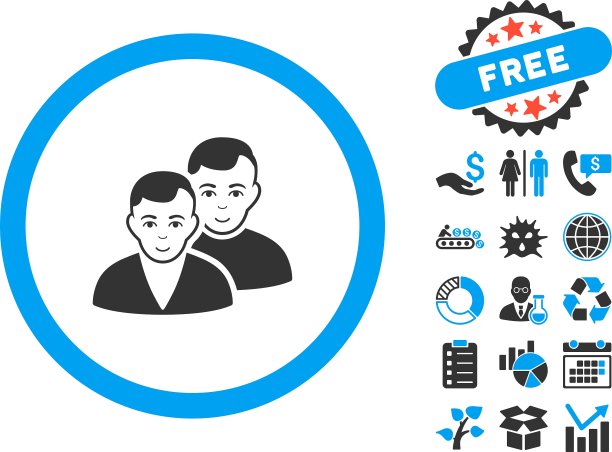 用户平面图标与奖金图片下载