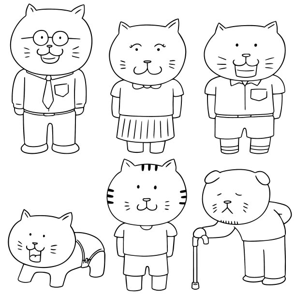 猫咪家庭合集图片下载