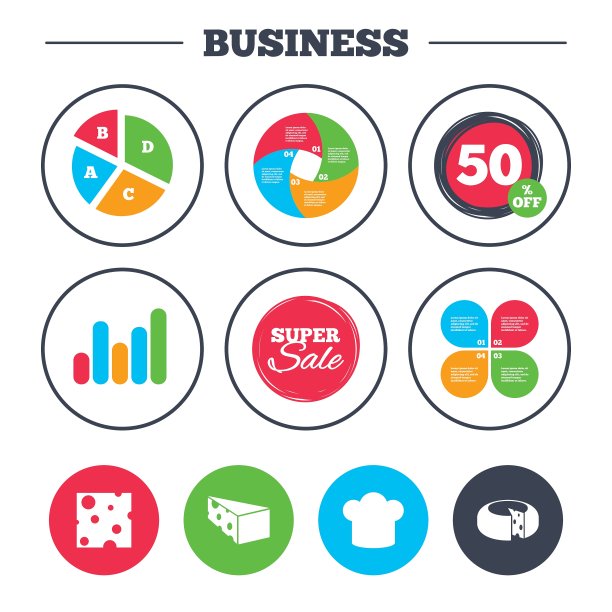 奶酪标志切片食品与酋长的帽子图标图片下载