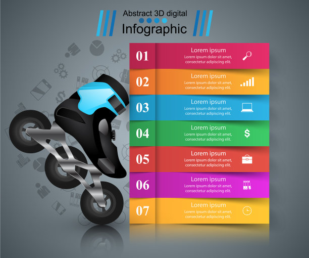 轮滑-运动信息图表图片下载