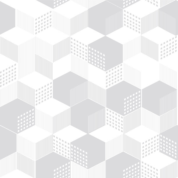 时尚的几何装饰从立方体从线条图片下载