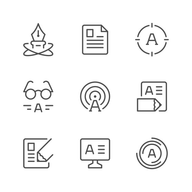 设置线条图标的文案图片下载