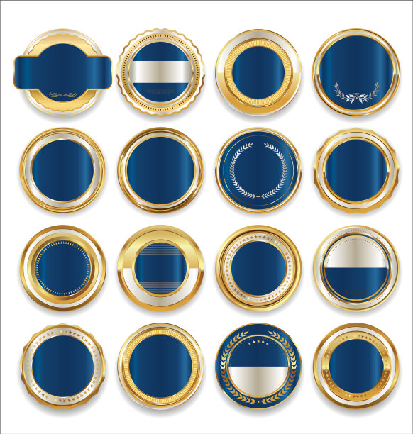 空金、银、蓝标签收藏图片下载