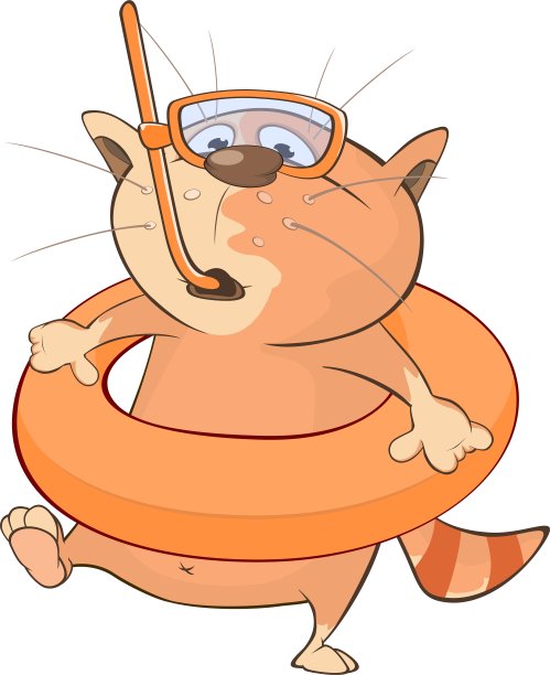 可爱的猫卡通人物图片下载