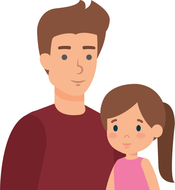 父亲和女儿的角色图片下载