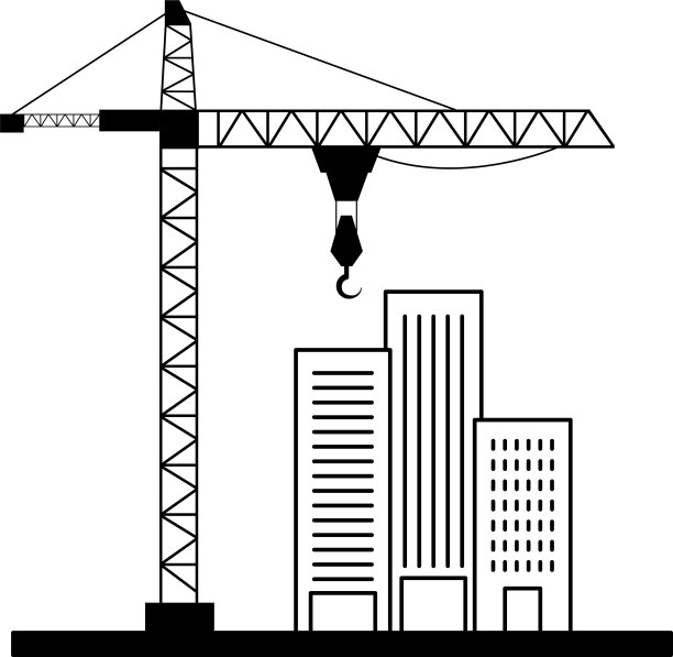 建筑的建筑起重机图片下载