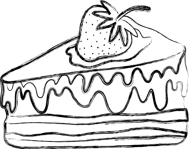 巧克力蛋糕配草莓水果图片下载