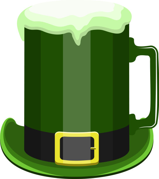 帕特里克戴帽形啤酒杯图片下载