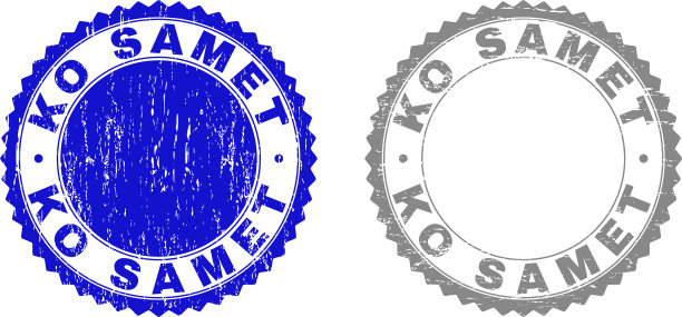 Grunge ko samet刮花邮票图片下载