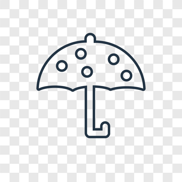 雨伞概念线性图标图片下载