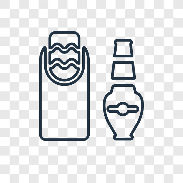 指甲油概念线性图标孤立上图片下载