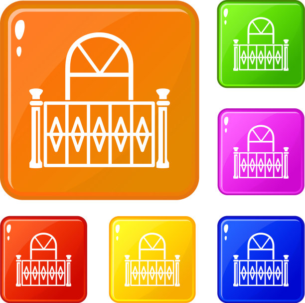 美丽的阳台图标设置颜色图片下载