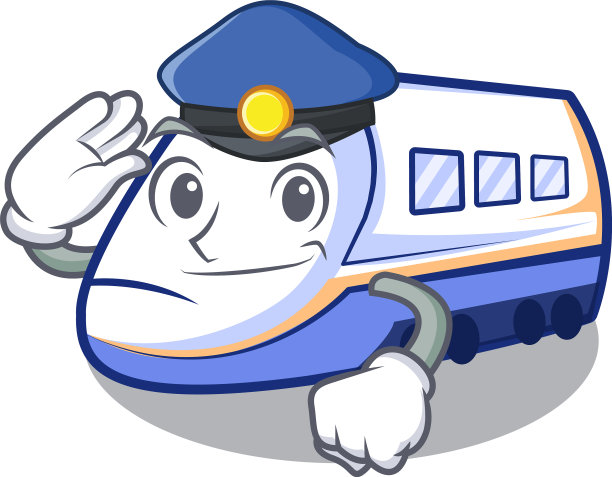 警察新干线列车造型吉祥物图片下载