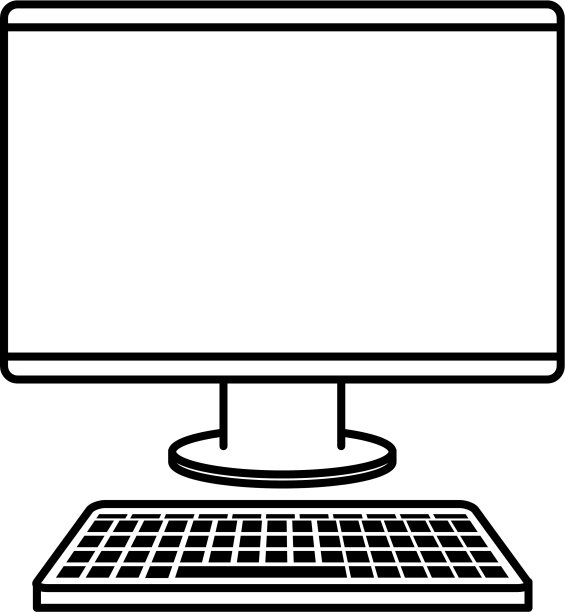 桌面计算机隔离图标图片下载