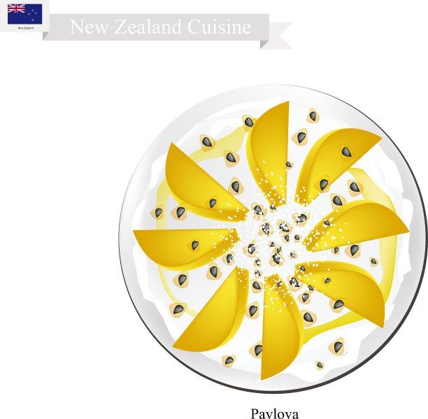 新西兰芒果巴芙洛娃蛋白蛋糕图片下载