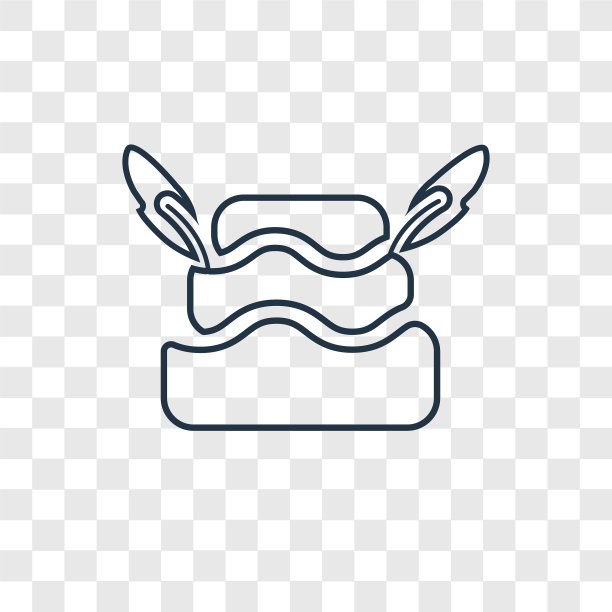 蛋糕概念线性图标隔离上透明图片下载