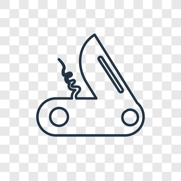 口袋刀的概念线性图标隔离上图片下载