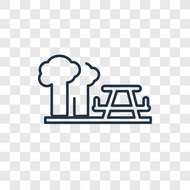 野餐概念线性图标孤立上图片下载