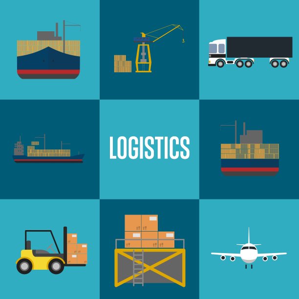 物流和货运图标集图片下载