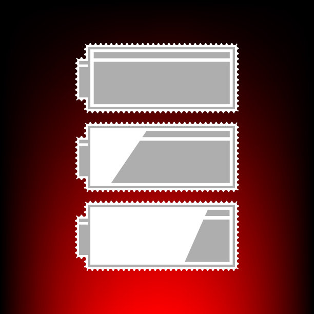 一套电池充电水平指标邮资图片下载