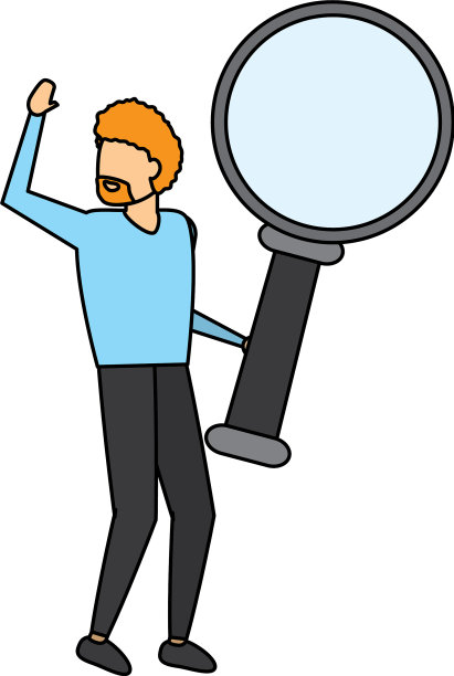 拿着放大镜的商人图片下载