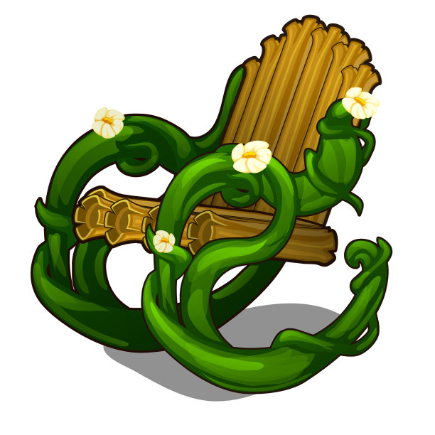 藤蔓和白色花的摇椅杂交图片下载