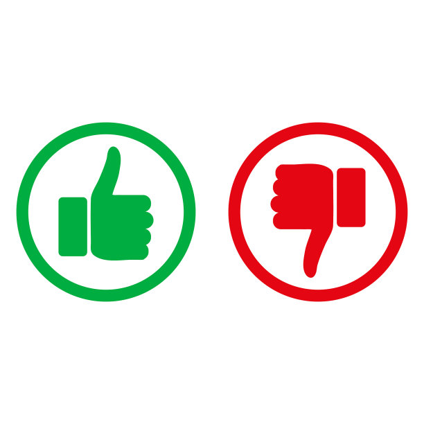 喜欢和不喜欢的图标设置拇指向上和拇指图片下载