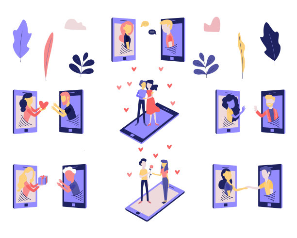 电话爱情和浪漫关系的距离图片下载