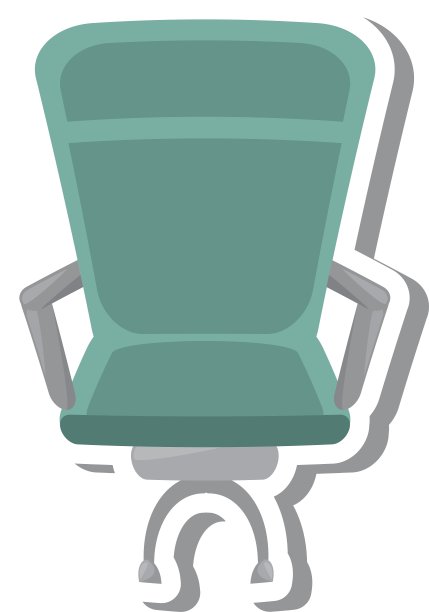 办公椅独立图标图片下载