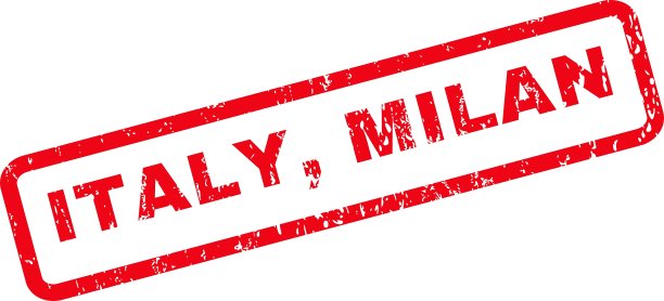 意大利米兰橡胶邮票图片下载